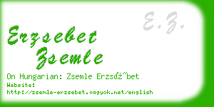 erzsebet zsemle business card